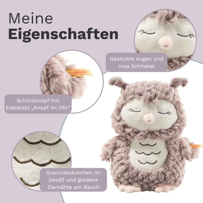 Steiff Kuscheltier Ollie Eule, Süßes Stofftier, Jungen, Mädchen & Babys ab 0 Monaten, Friends, Plüschtier – Bild 5